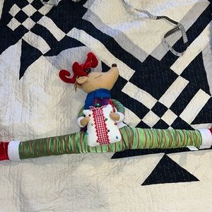 NWT Pier 1 Christmas Reindeer door draft stopper
